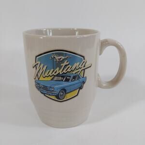 Open Road Brands Ford White Mustang Ceramic 16 OZ. Mug - Officially Licensed‎